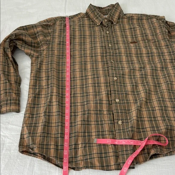 Vintage 90s Carhartt Plaid Long Sleeve Button Up Shirt Size XL - Picture 8 of 13